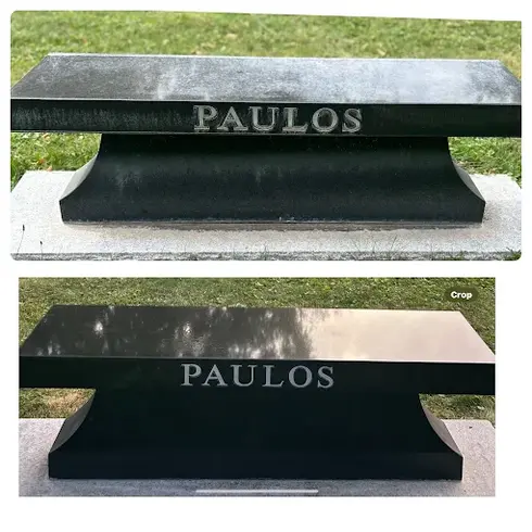 Restored grave stone